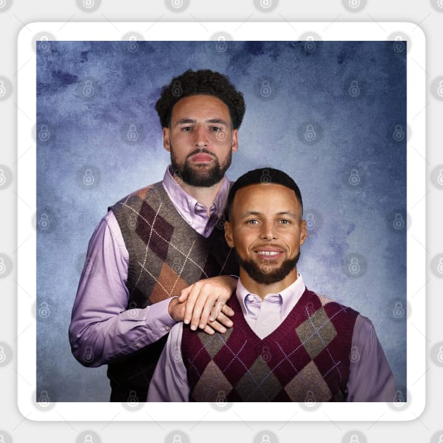 Klay and Steph - Step Brothers Sticker by Buff Geeks Art